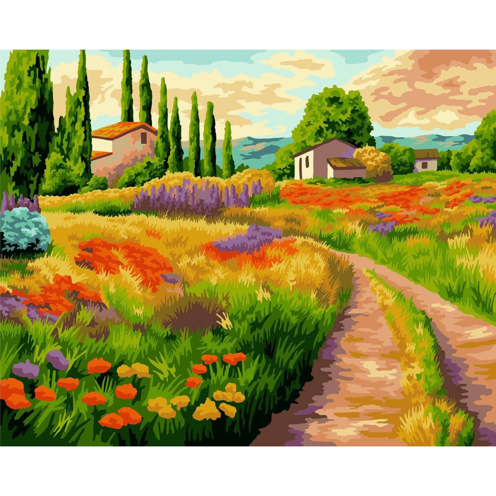 Crafting Spark Italian Fields Painting by Numbers Kit